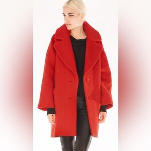 NWT Yoana Baraschi wool Button Front Modern Icona Diva Coat Size M